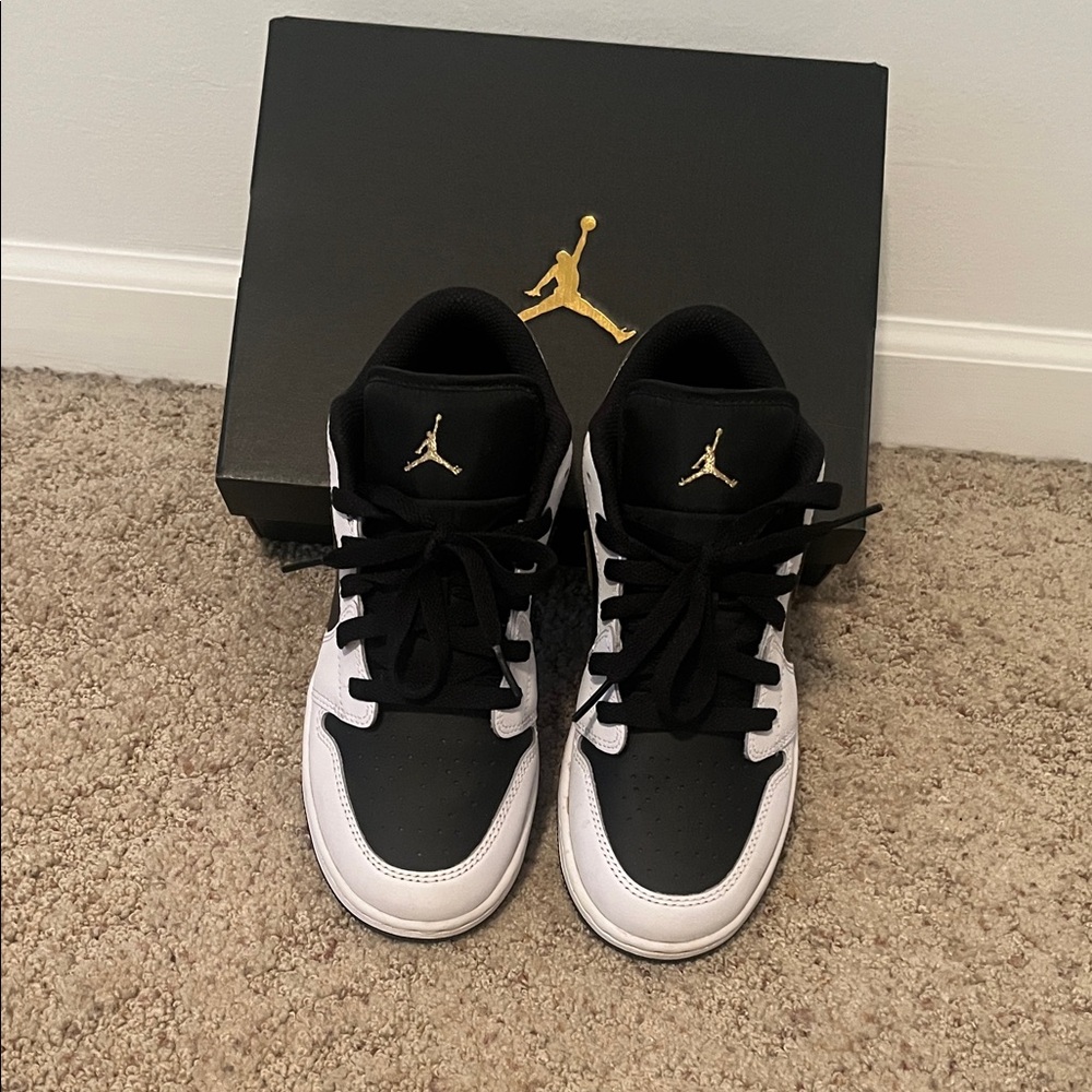 Jordan Kids' Black and White Sneakers